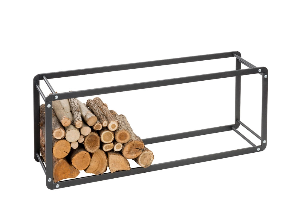 Portalegna da Assemblare 44,5x29,4x115 cm Crea Eki in Acciaio Nero