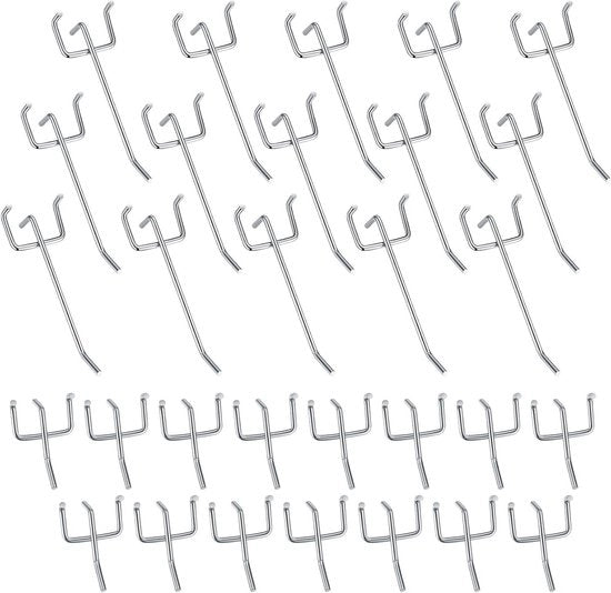 30 pezzi di chiodi da parete per attrezzi, supporti per attrezzi, garage, officina, 10 cm/5 cm, parete per attrezzi