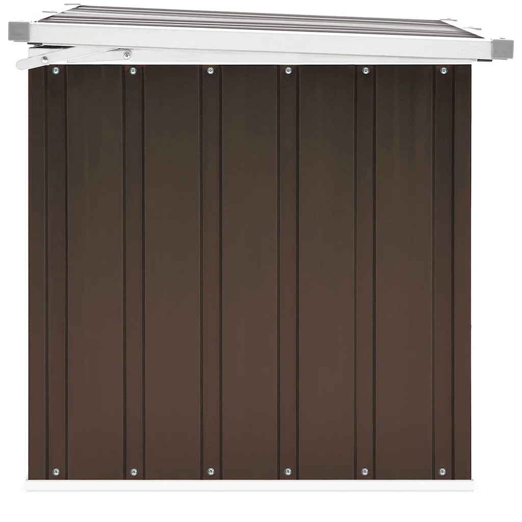 Baule da giardino marrone 109x67x65 cm 46260