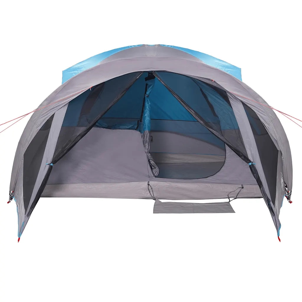 vidaXL Tenda Familiare a Tunnel per 6 Persone Blu Impermeabile