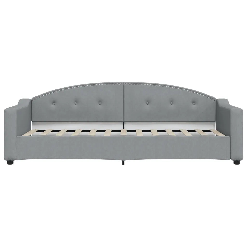 Divano Letto Estraibile Cassetti Grigio Chiaro 90x190cm Tessuto 3197576