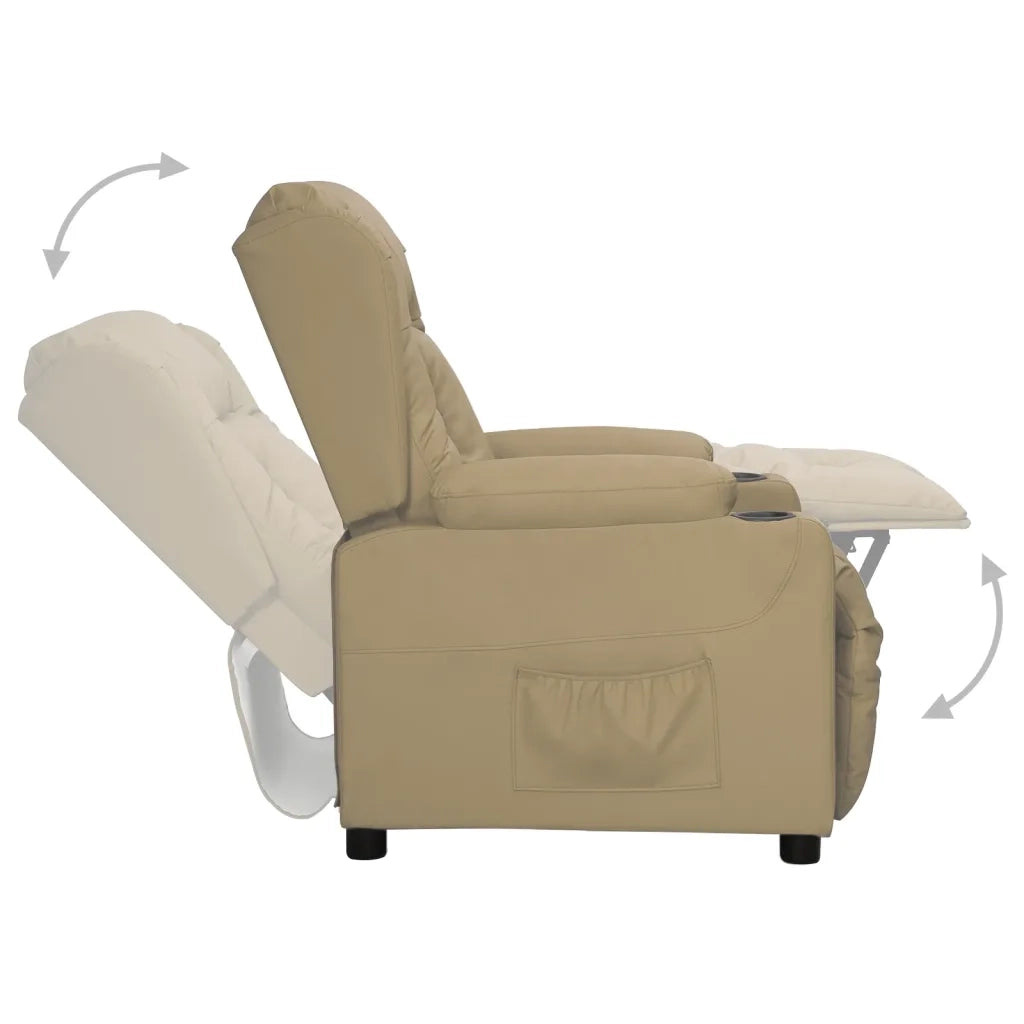 Poltrona Reclinabile Cappuccino in Similpelle cod mxl 27878