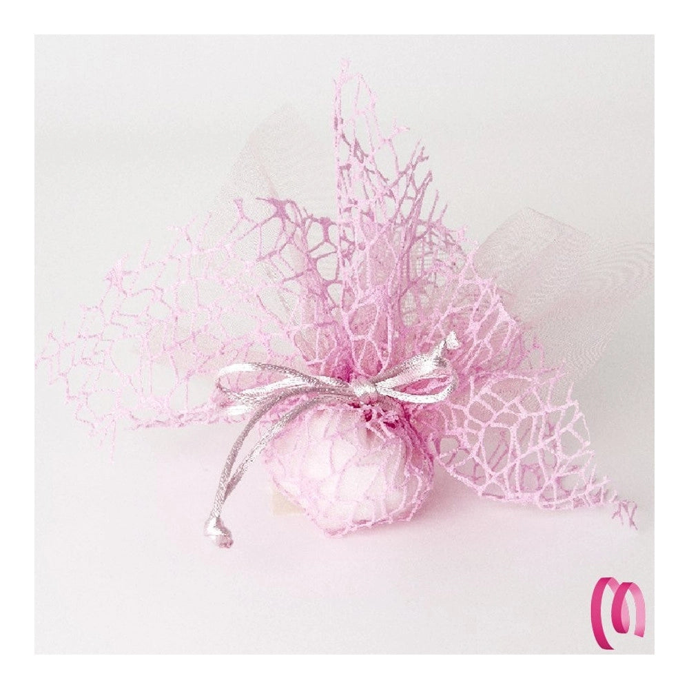 Trade Shop - 20 Sacchetti Velo Veletti Organza Rete Tulle Per Confetti Matrimonio Bomboniere -