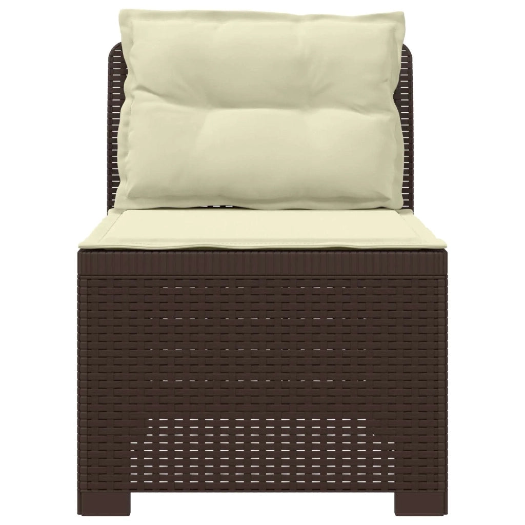 Divano da esterno-Divano da Giardino a 1 Posto con Cuscini Aspetto Rattan PP 832775