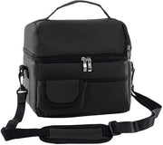 Portatile isolato a doppia pelle - Box pranzo opzionabile - Tessuto Oxford - Durata calore 3-6 ore - Dimensioni 25x23x16 cm