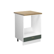 Mobile per forno da incasso Fame-Line Verde-oro rustico/Bianco 60 cm, PL Rovere Vicco