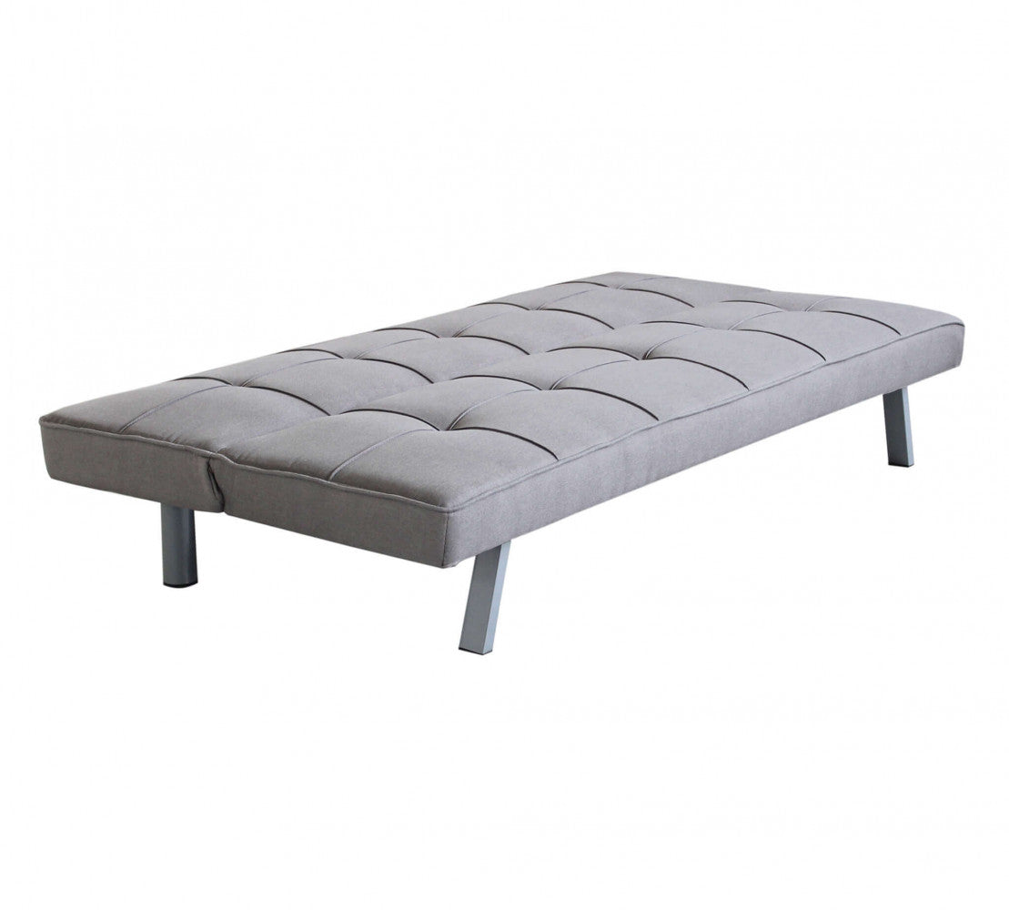 Divano Letto Aaron 178x80x71 cm in Tessuto Grigio