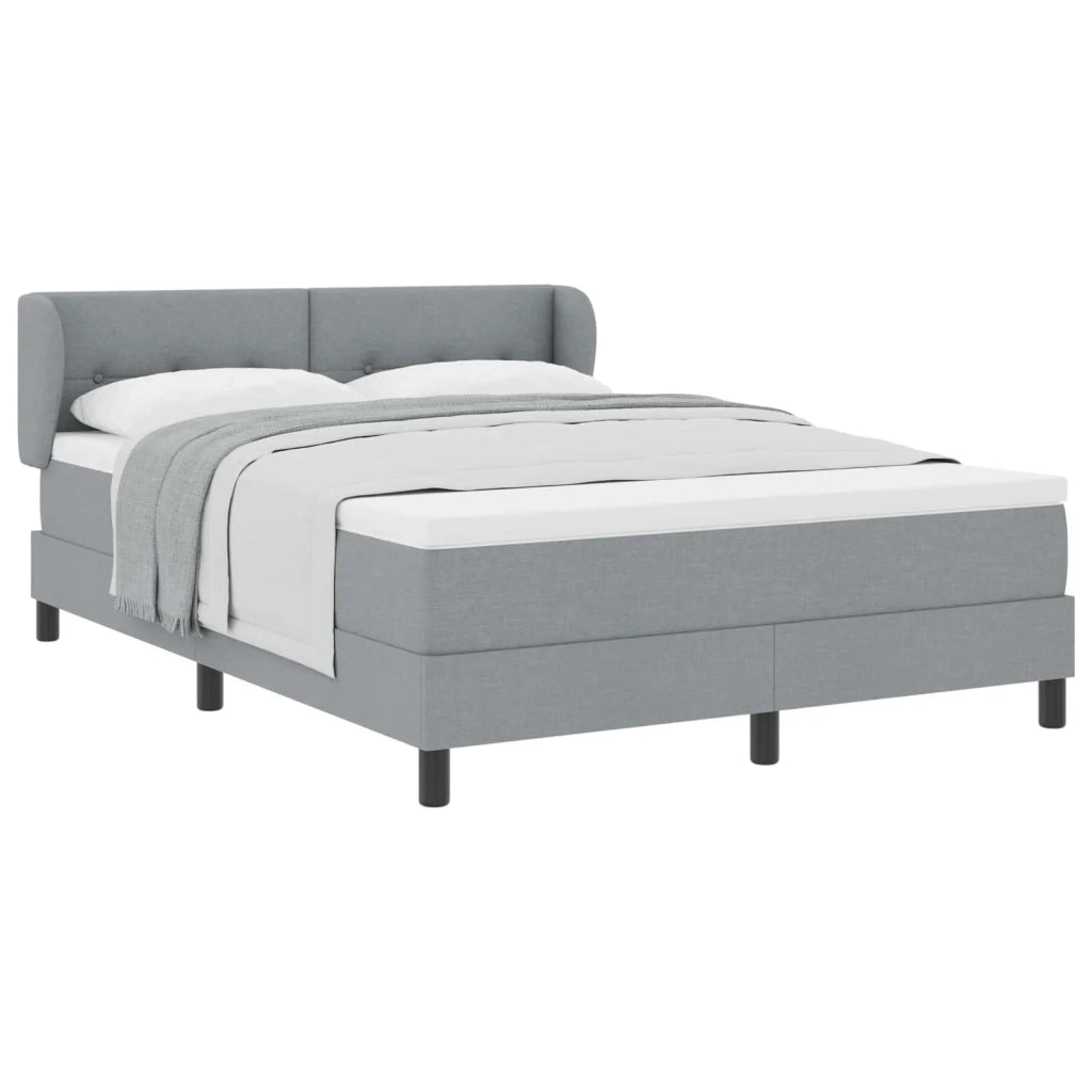 Letto a molle con materasso Grigio chiaro 140 x 200 cm Tessuto 3340024