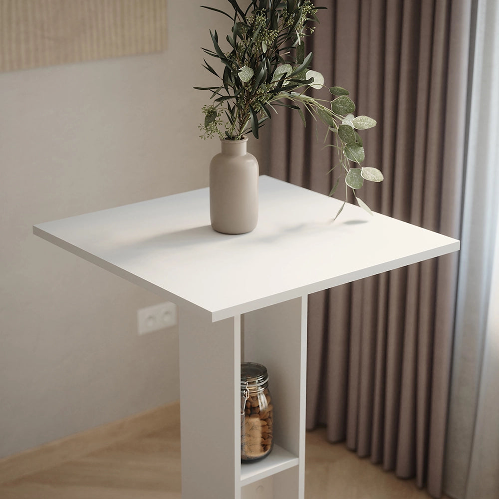 Vicco Tavolo da bar Bianco 65 x 65 cm