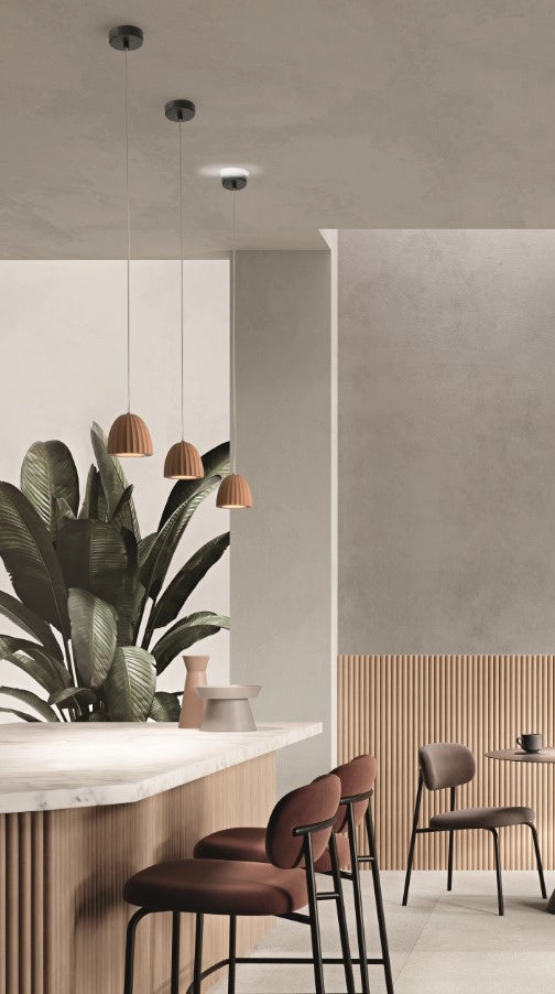 SOSPENSIONE CONCRETE EFFETTO CEMENTO RUGGINE 1 LUCE ATTACCO GU10 D.10,5CM SENZA BASE D'ATTACCO ACQUISTABILE SEPARATAMENTE