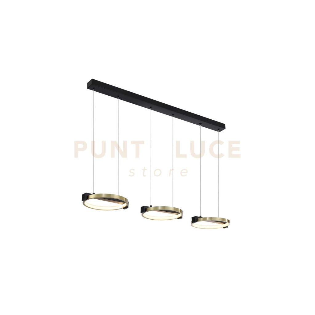 Barra LED aerea da 3 litri, pendente, metallo oro e nero