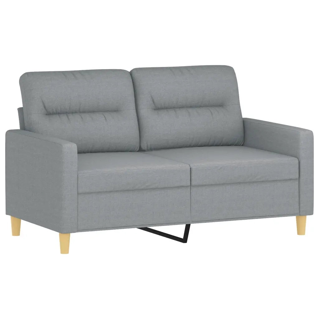 Set di Divani 4 pz con Cuscini Grigio Chiaro in Tessuto 3201544