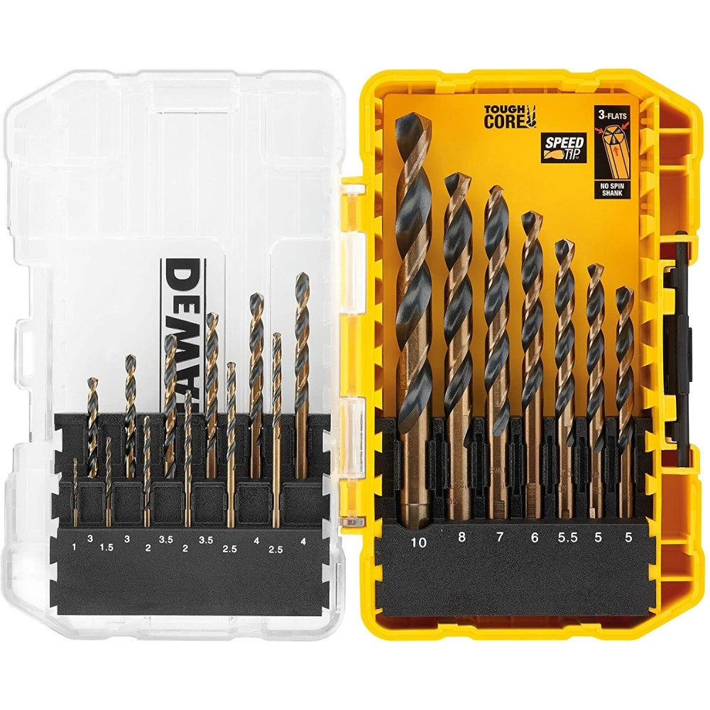 Dewalt black & gold set di 23 punte hss per metallo