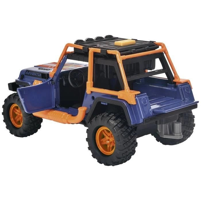 Dickie - Dinosaur Commander - 1 Jeep Wrangler con rimorchio + 1 personaggio articolato + 2 dinosauri
