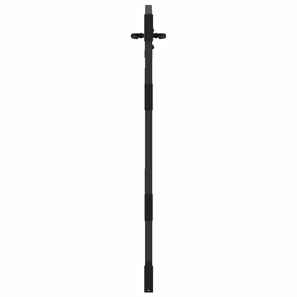 Cancello da giardino con blocco Nero 85 x 150 cm