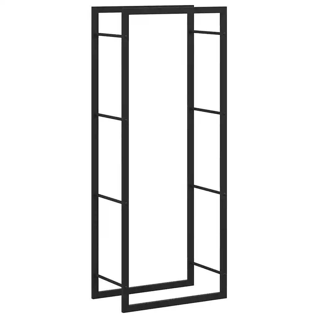 Portalegna Nero Opaco 50x28x132 cm in Acciaiocod mxl 78782