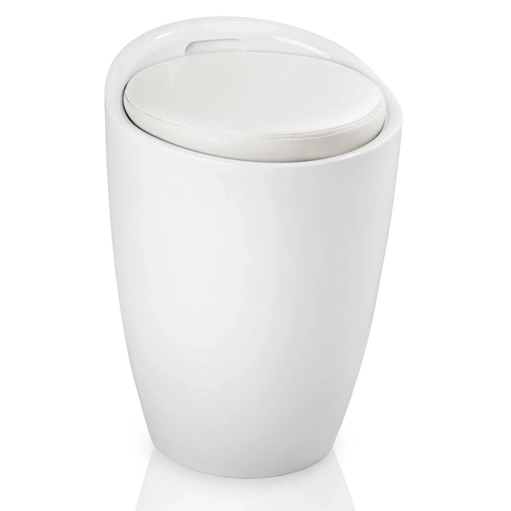 Sgabello contenitore bianco 1208022