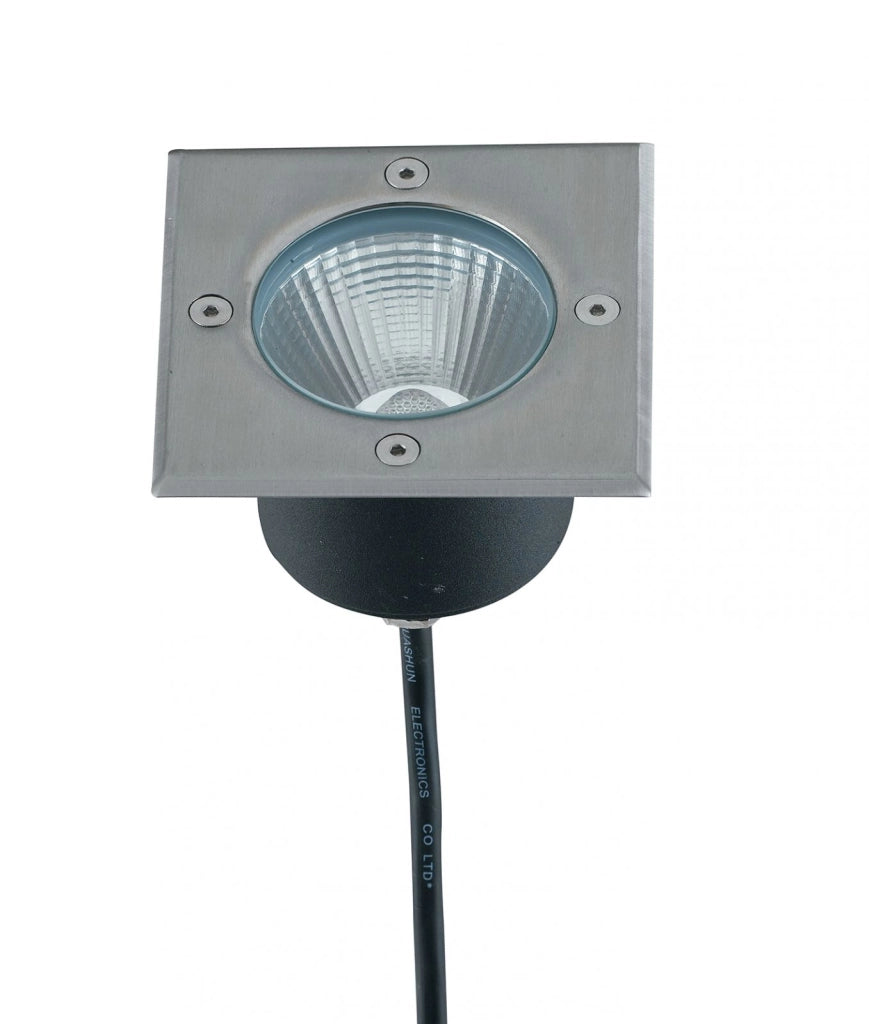 FARO A INCASSO CALPESTABILE LED WALK ACCIAIO QUADRATO 8W 990LM 4000K IP67 10X10X7,78CM