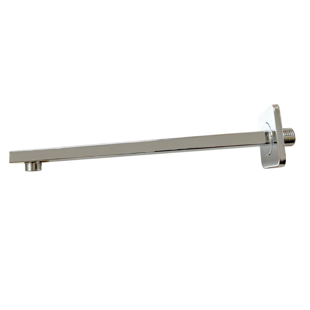 Braccio doccia a parete in ottone quadrato 35 cm CANCUN - Cromato