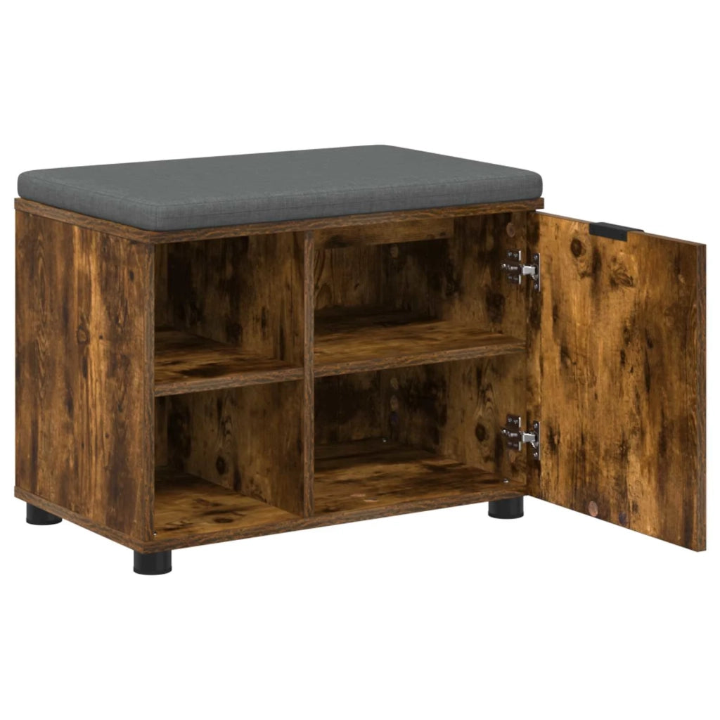 Panca per ingresso con porta Quercia Affumicata 60 x 38 x 46 cm