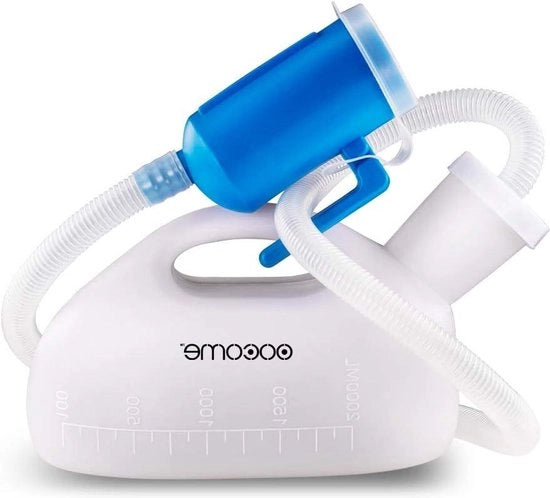 Urinoir portatile per uomini - 2000 ml - alta capacità - per anziani - raccolta urina - tubo di 13 m