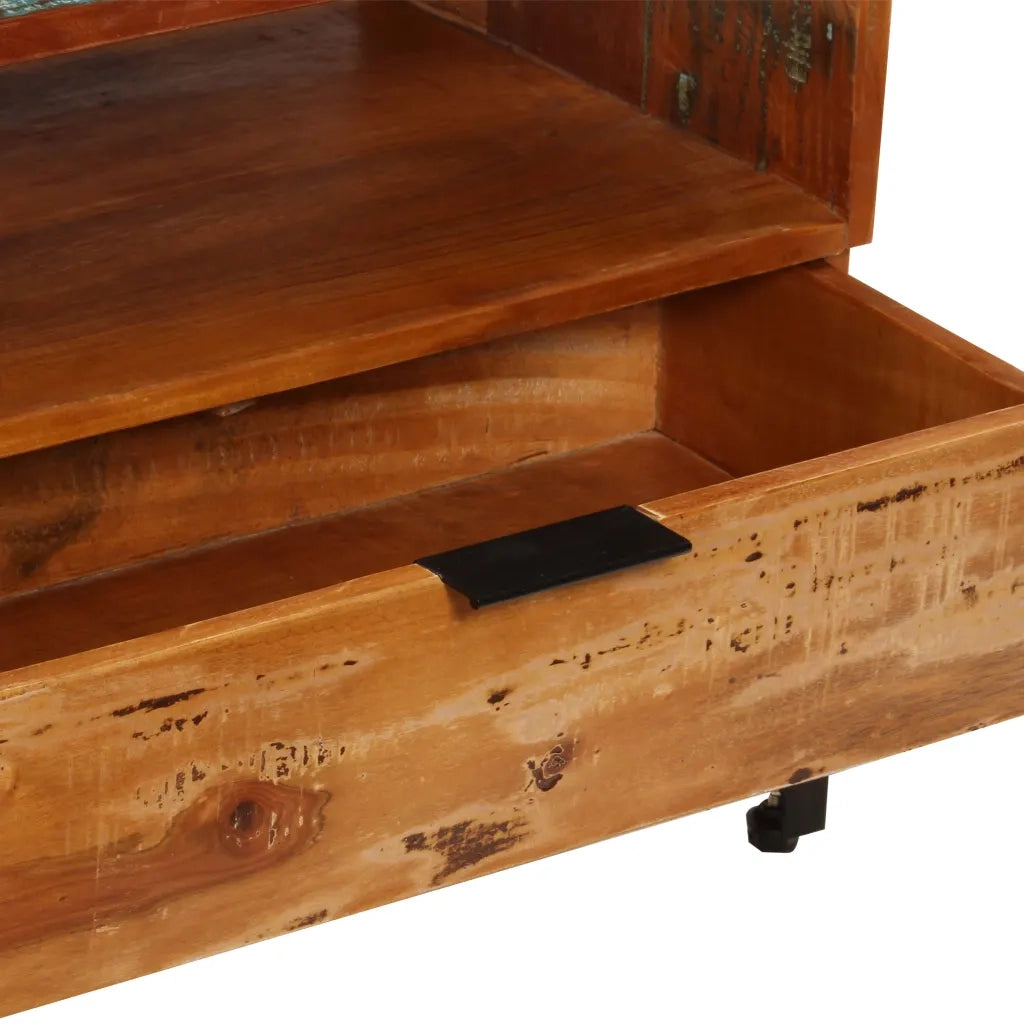 Mobile Porta TV 118x35x45 cm in Legno Massello di Recupero 247325