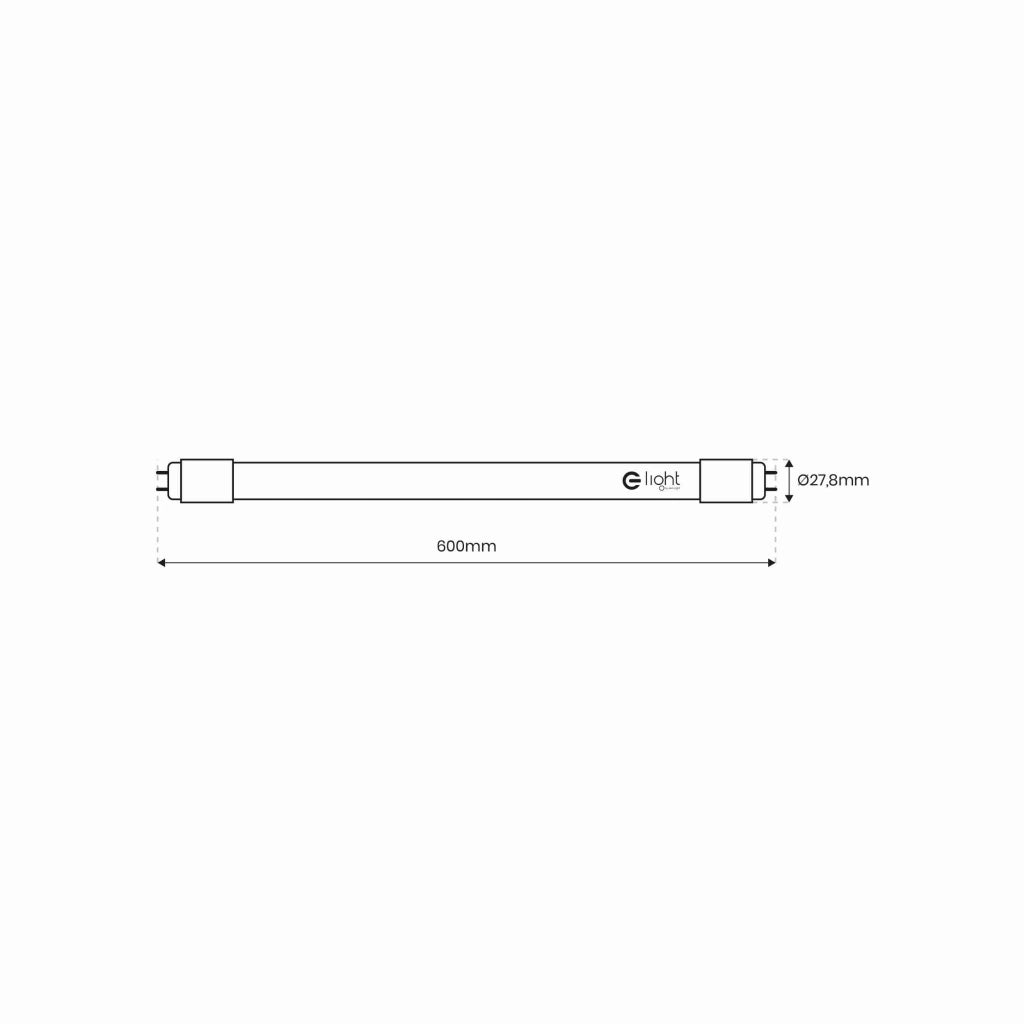 Set 25 Tubo LED 9W G13 4000K 60cm Eko-Light EK8240 bianco
