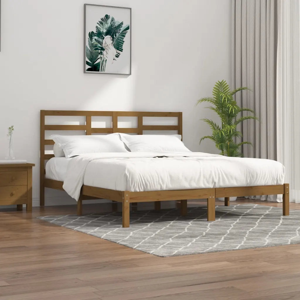 Giroletto senza Materaso Ambra in Legno Massello 200x200 cm 3105818