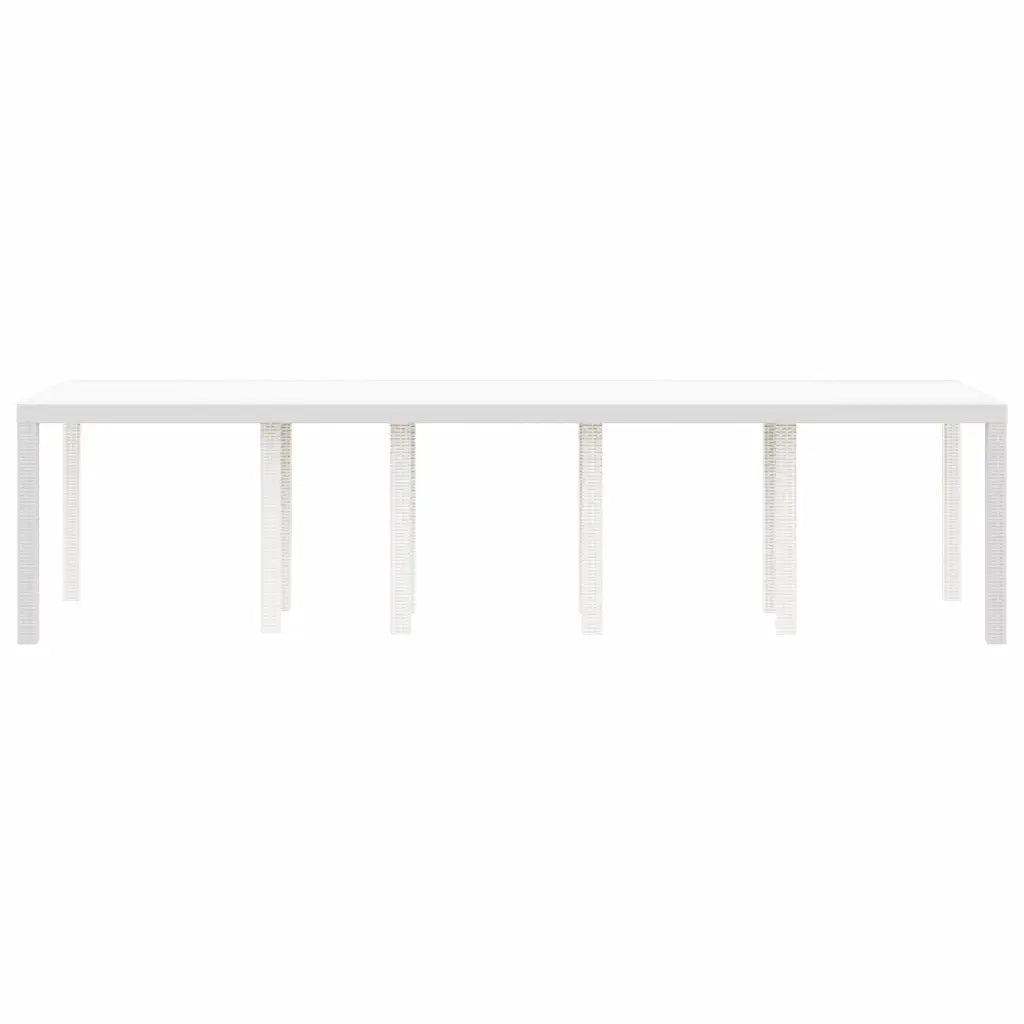 Tavolo da Giardino Bianco 300 x 100 x 73 cm polyrattan