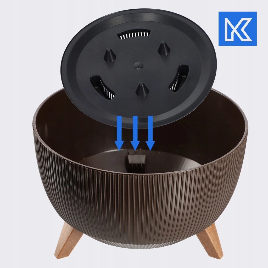 Vaso da giardino KADAX con gambe per fiori, grande ciotola rotonda da 40 cm