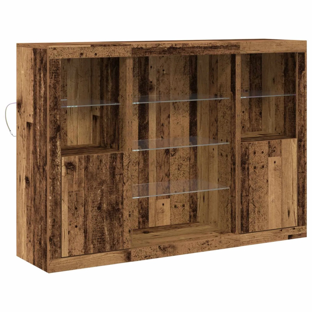 Credenza | Madia LED Legno vecchio 142,5 x 37 x 100 cm Legno multistrato