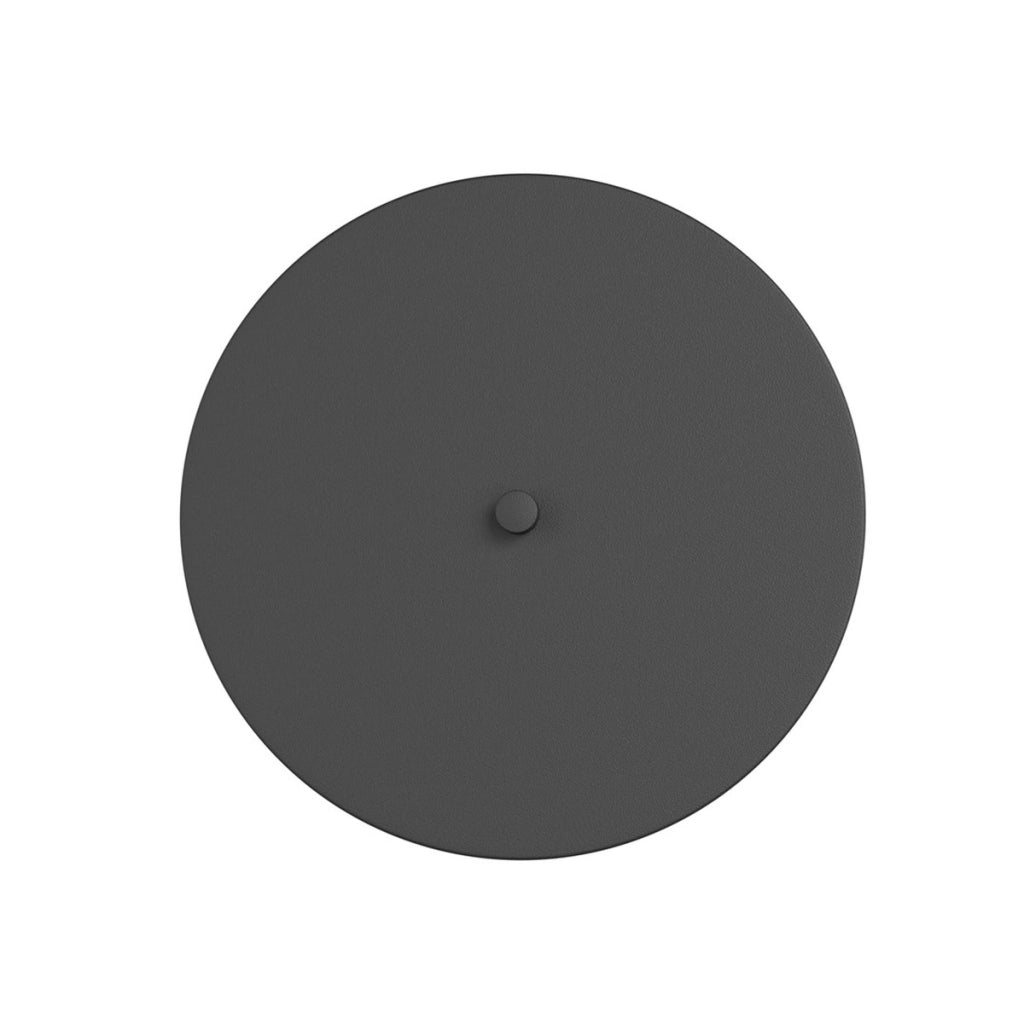Lampada da parete Nemo in acciaio nero opaco
