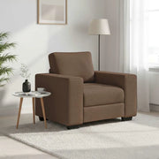 Poltrona-Divano Sedia-Poltroncina Marrone 100x77x82 cm in Tessuto
