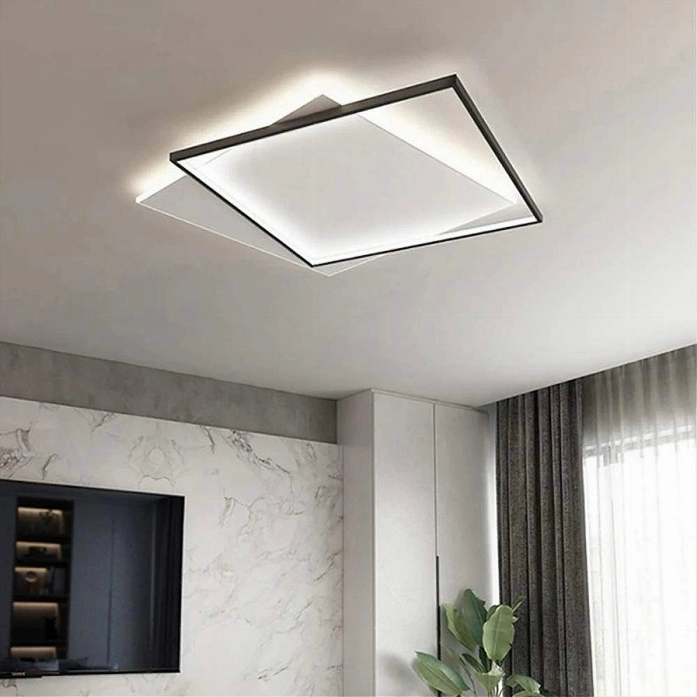 Trade Shop - Plafoniera Da Soffitto Quadrata 39 W Lampada Dimmerabile 3 Colori Di Luce C57-3c -