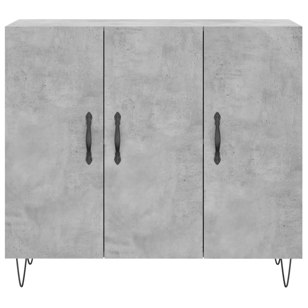 Credenza | Madia | Buffet da pranzo | Armadio da pranzo Grigio Cemento 90x34x80 cm in Legno Multistrato