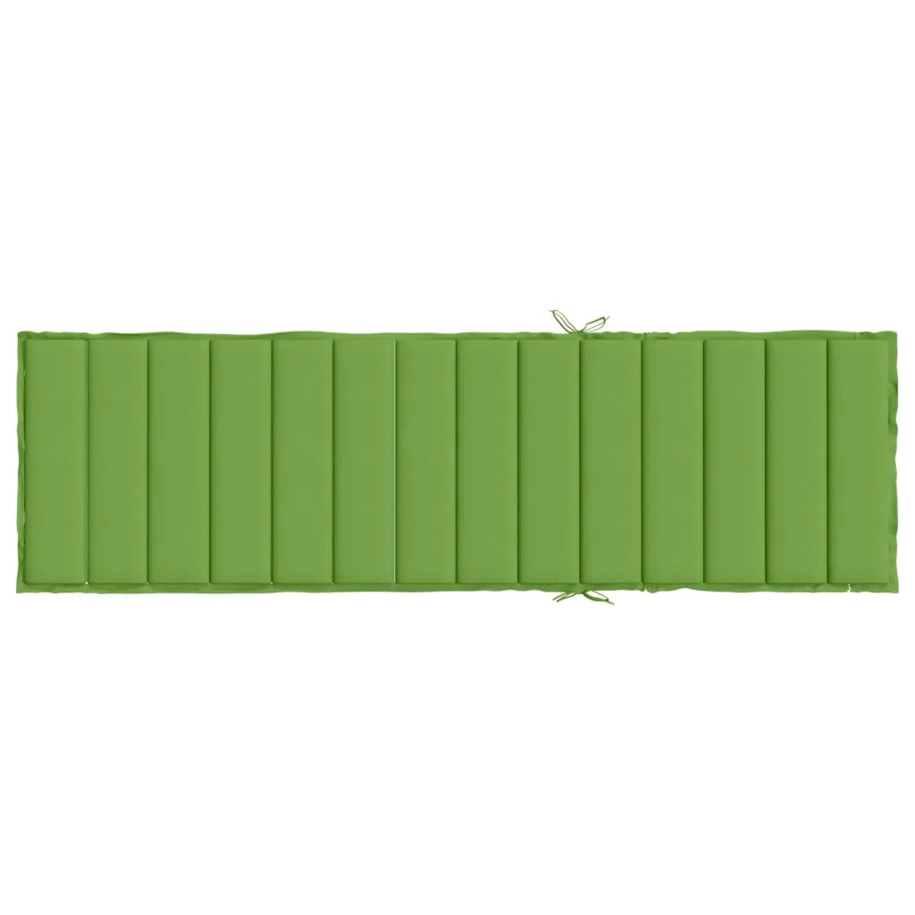 Cuscino per Lettino Prendisole Verde Mélange 200x60x4cm Tessuto 4002514