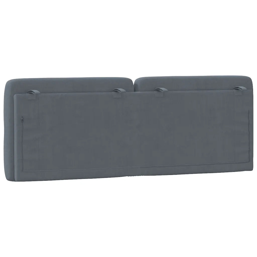 Cuscino Testiera Grigio Scuro 140 cm in Velluto CFW3789106