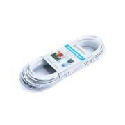 Cavo stendibiancheria Ã˜ 4 mm. in acciaio ottonato rivestito PVC bianco 20 mt.