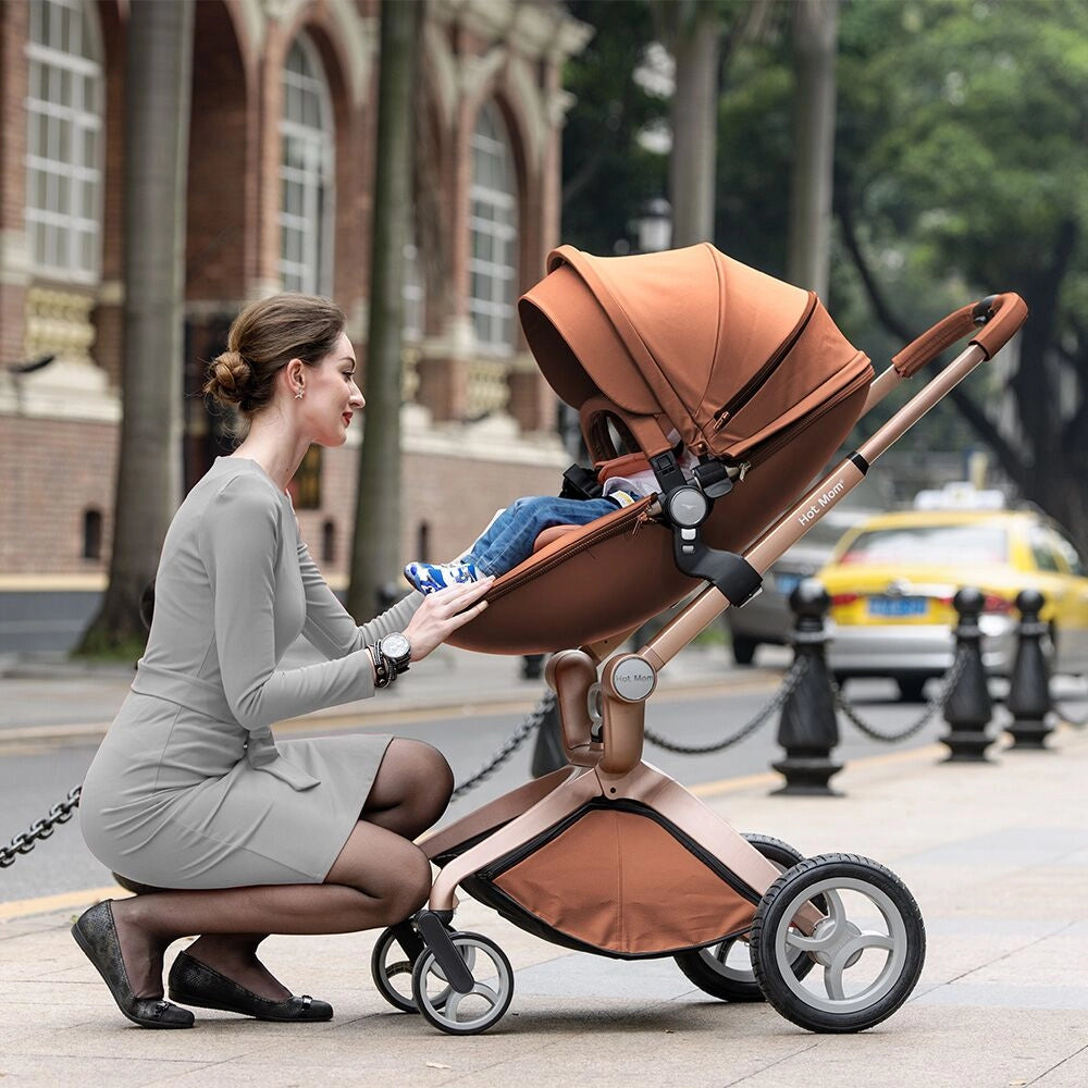 Carrozzina 2in1 per Bambini ¨C zephmum ¨C Coffee, Alu, Gommata