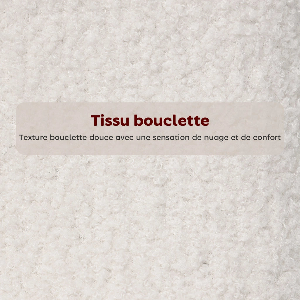 Sgabello da bar con schienale curvo e poggiapiedi ¨C zephmum ¨C 49x52x95 cm crema