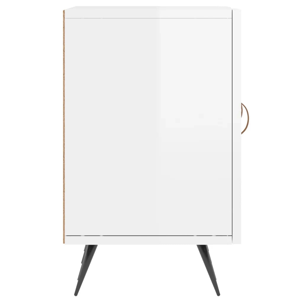 Mobile Porta TV Bianco Lucido 150x30x50 cm in Legno Multistrato 829070