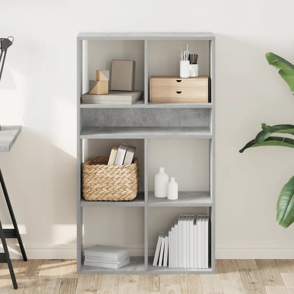 Libreria Grigio Cemento 66x31x112 cm in Legno Multistrato 860304