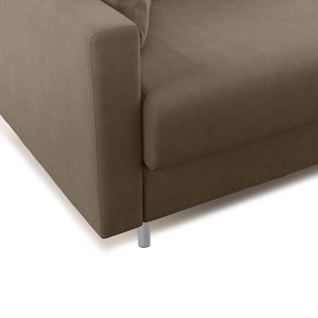 Megan Divano letto matrimoniale in microfibra smacchiabile T11 188 cm (mat. 140x197) marrone