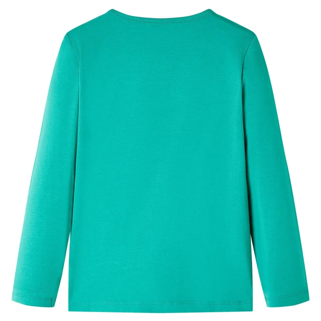 Maglietta Bambina Maniche Lunghe Verde Brillante 104cod mxl 84357