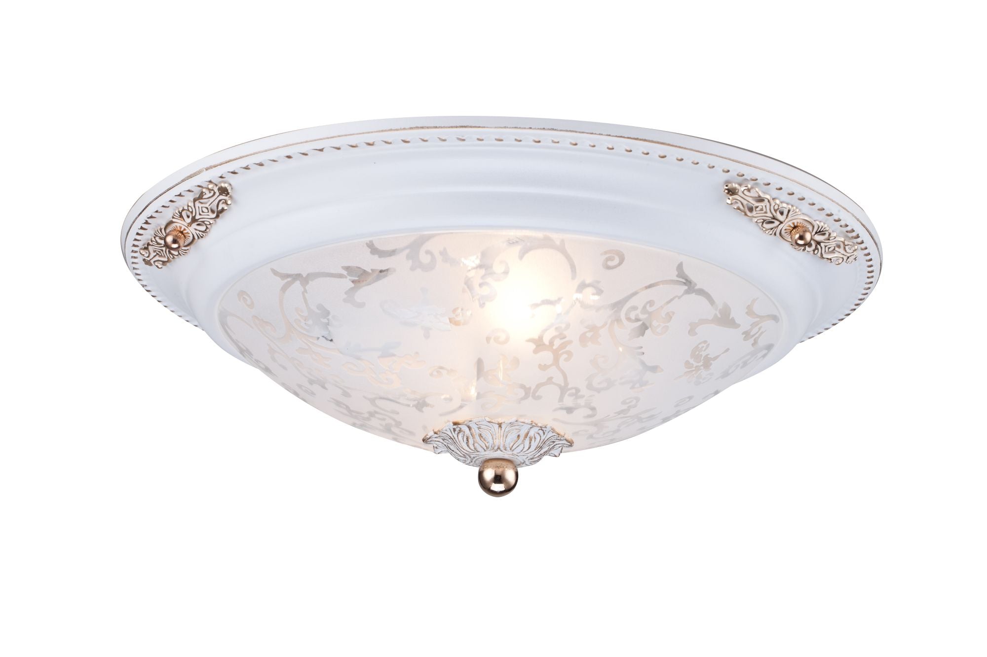 Plafoniera Ceiling & Wall in Metallo Diametrik Bianco con Oro