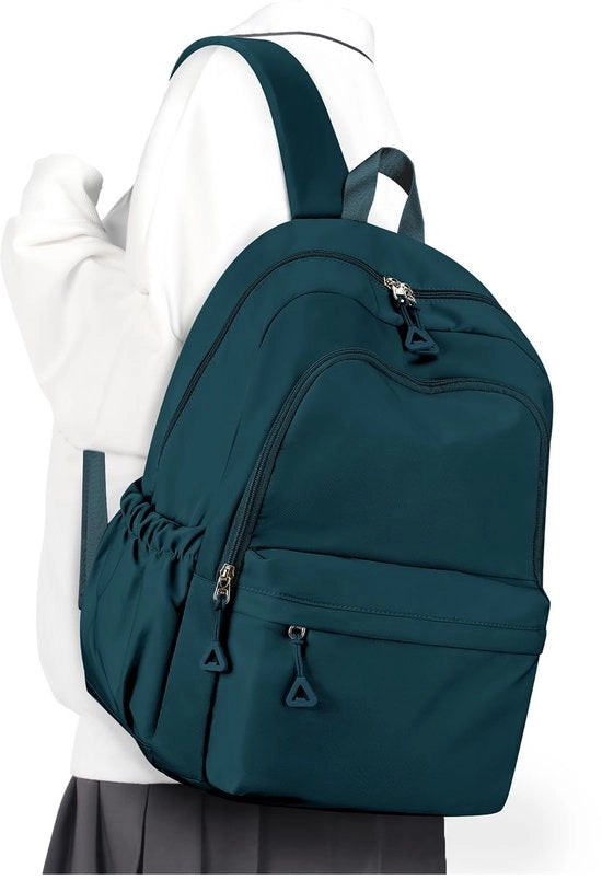 Borsa da Spalla per Studenti Aestetica Impermeabile - Blu di Pavo
