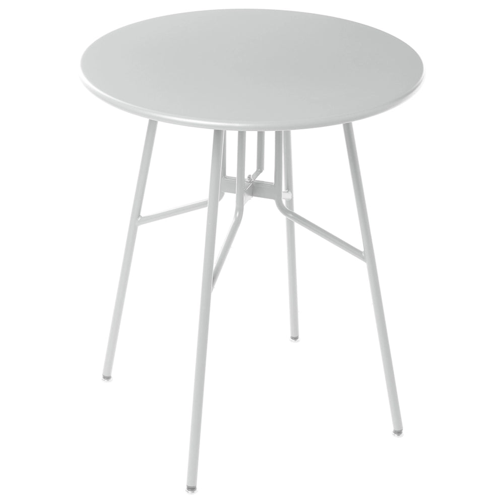Tavolo da pranzo da giardino in ferro grigio metallo rotondo ø 64 cm Design moderno per esterni