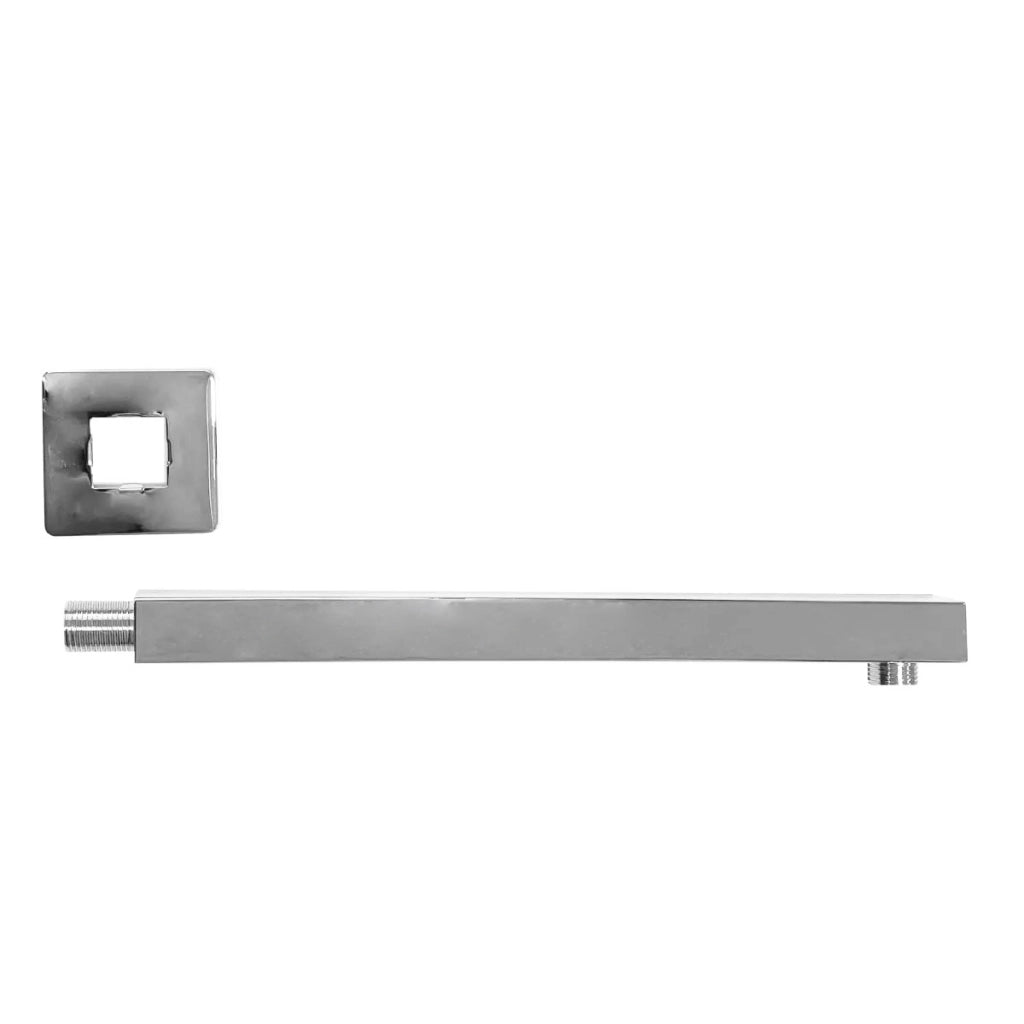 BRACCIO DOCCIA QUADRO IN ACCIAIO CROMATO MODELLO KEOS - 1/2 - LUNGHEZZA 33 CM
