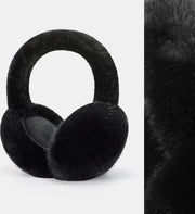 Occhiali da sole con piumino, cappelli pieghevoli, cappelli morbidi e caldi, cappelli impermeabili e in velluto, cappelli unisex, cappelli in pelliccia di coniglio imitata - [Pelliccia di coniglio imitata e nardo] Nero