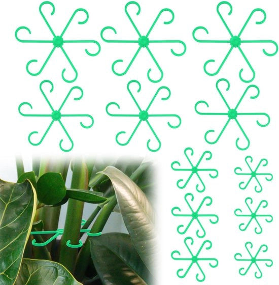 12 Steli di Supporto per Piante - Diverse Misure per Piante di Sostegno - Supporti Plastici Resistenti per Giardino (Verde)